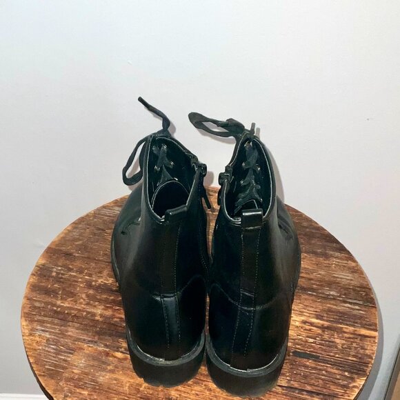 Black Lace Up Combat /Biker Boots size 8 - Picture 7 of 10